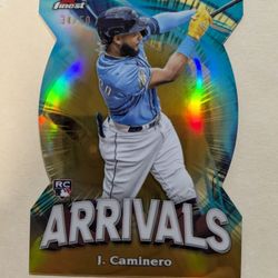 J. Caminero Topps Finest Arrivals Ltd. ,# Gold Refractor RC