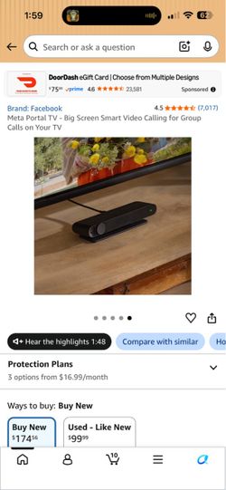 Facebook Portal TV Smart Video Calling Device