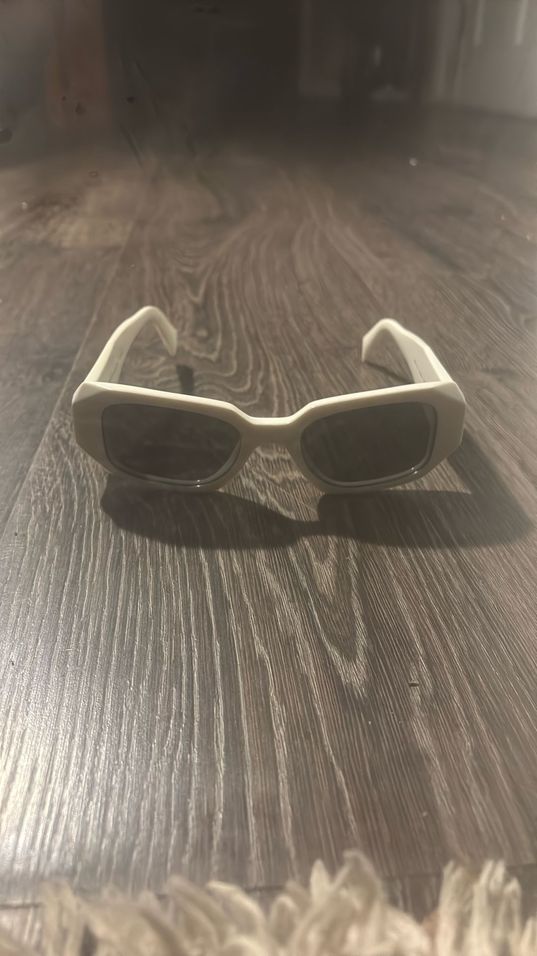 Prada Sunglasses Women's SPR-17W 142-5S0 Talc/Dark Grey Lenses 49-20-145mm