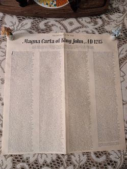 Magna Carta reproduction with English translation
