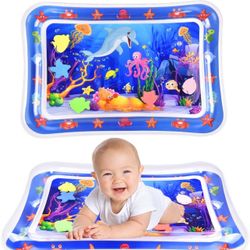 Tummy Time Water Mat Inflatable Baby Water Play mat for 3 6 9 Months Newborn Girl & Boy Early Activity Center