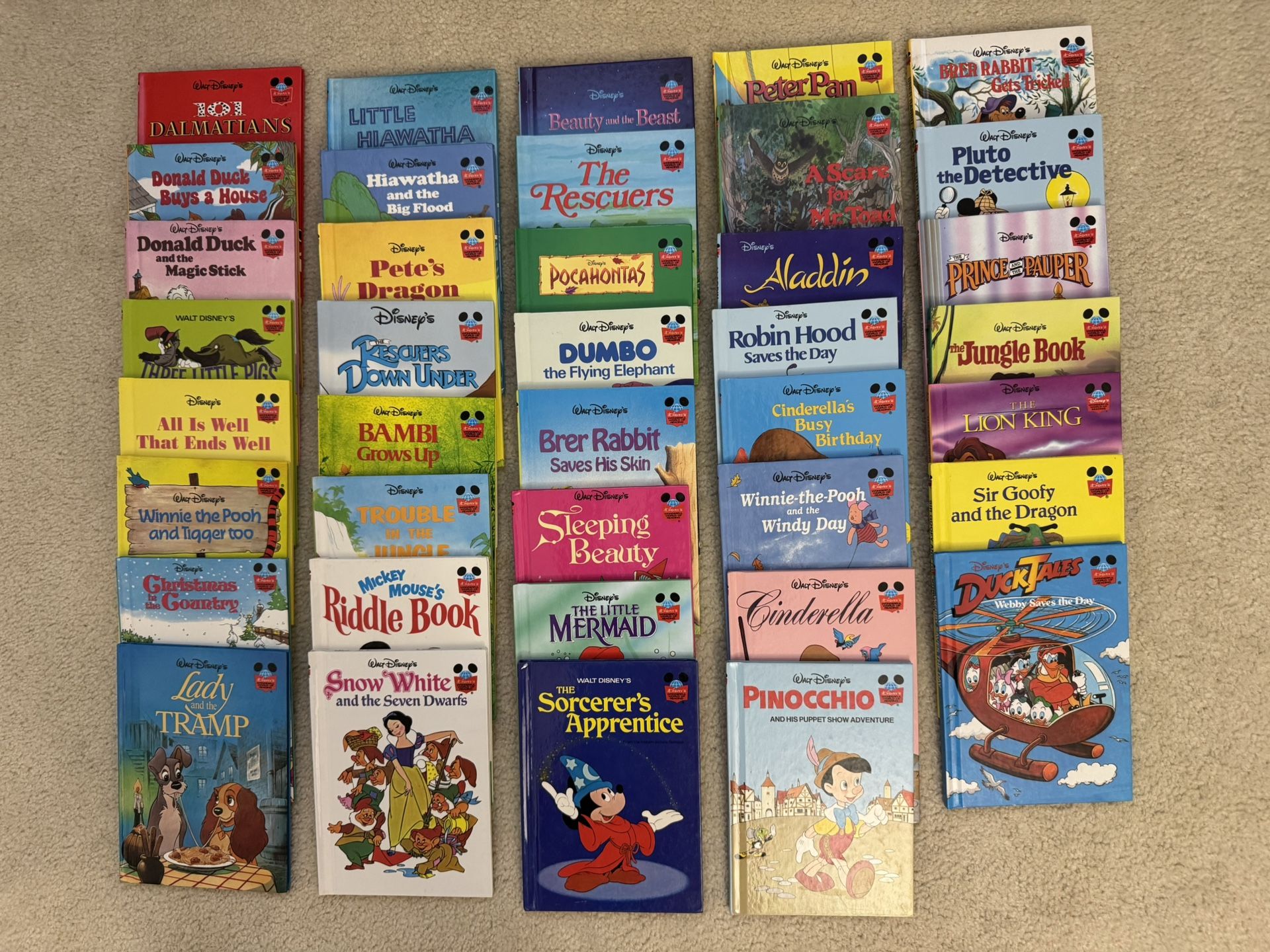 Disney's Wonderful World Of Reading Hardcover Books