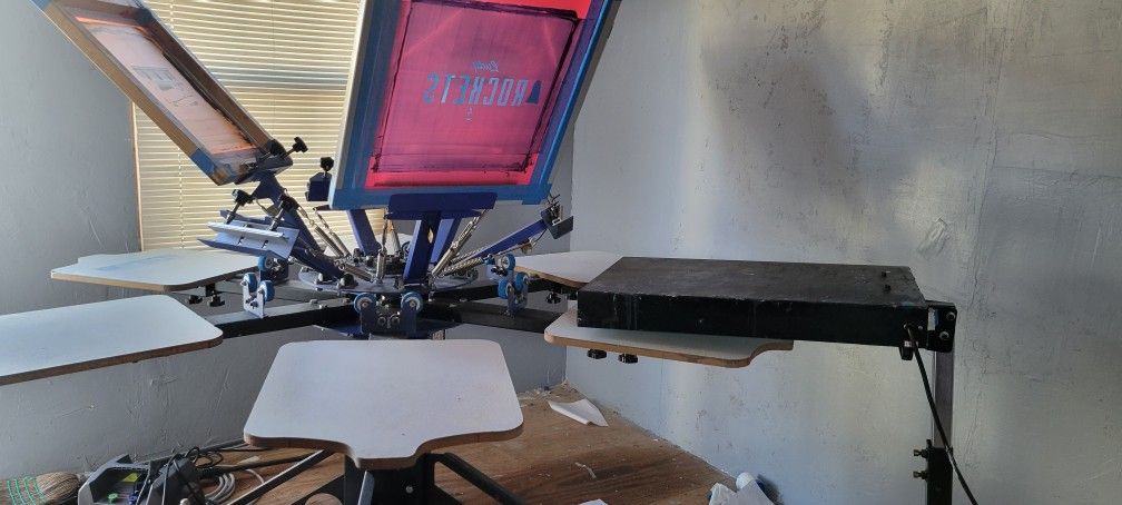 6 Station 6 Head Screen Printing Machine