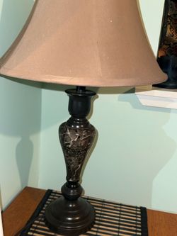 Pair of marble lamps