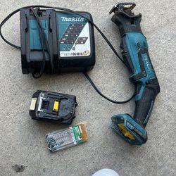  Makita 18-Volt Hackzall Compact Reciprocating Saw model XRJ01)