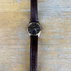 Citizen Men's Classic Eco-Drive Leather Strap Watch, model AU1043-00E or AU1040-