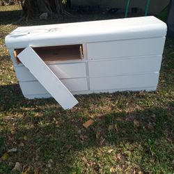 Dresser One Drawer Needs Fixing ,An Matching Round Mirror