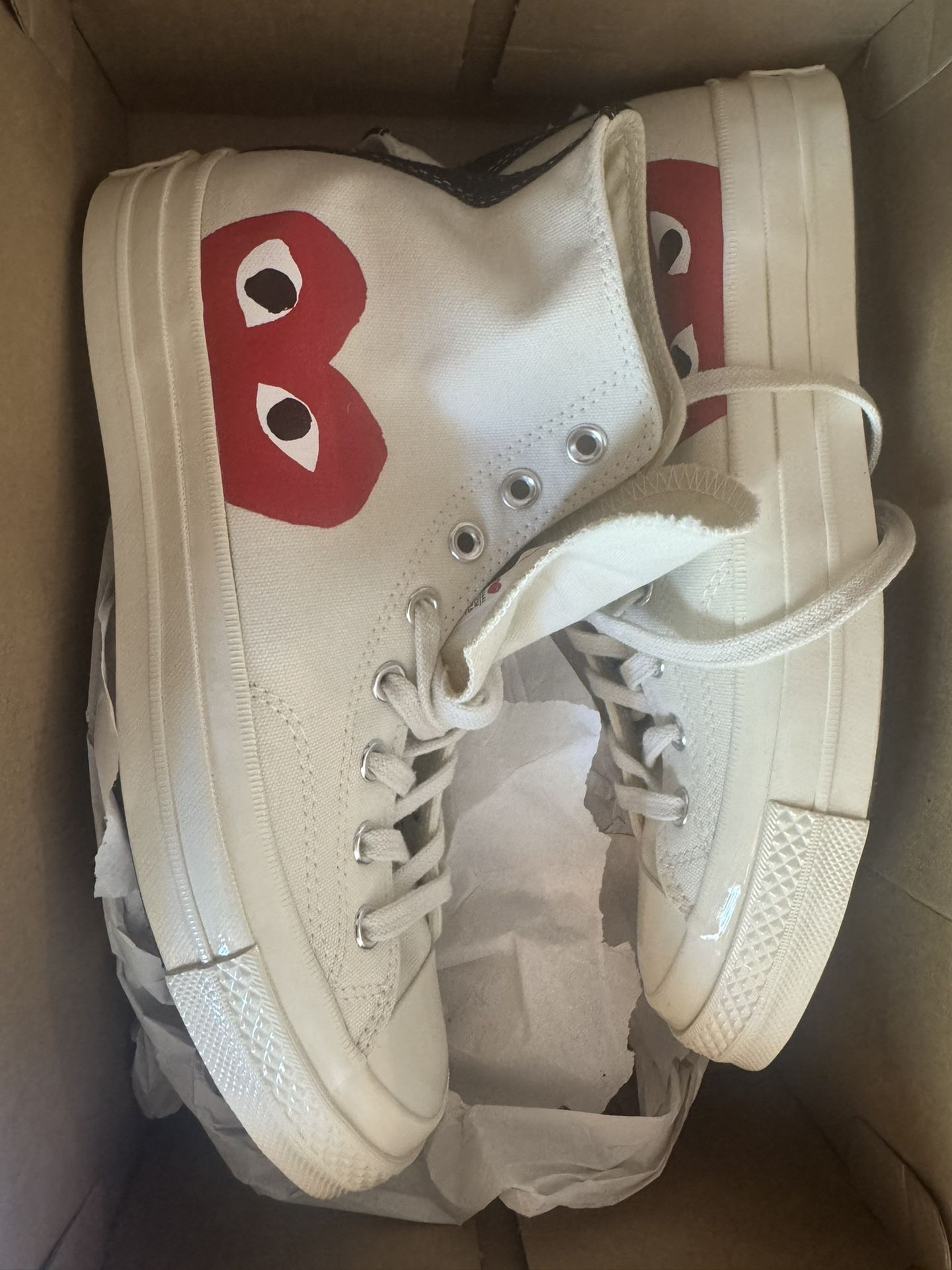 Converse CDG PLAY Comme Des Garçons Size 9