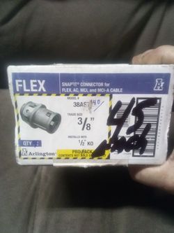 3/8 in snap and connect for flex AC MCI and MCI cable selling whole box for $30