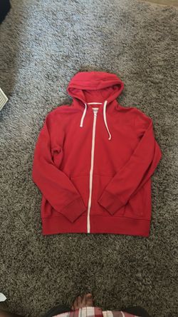 Anchor blue red and white zip up size xl