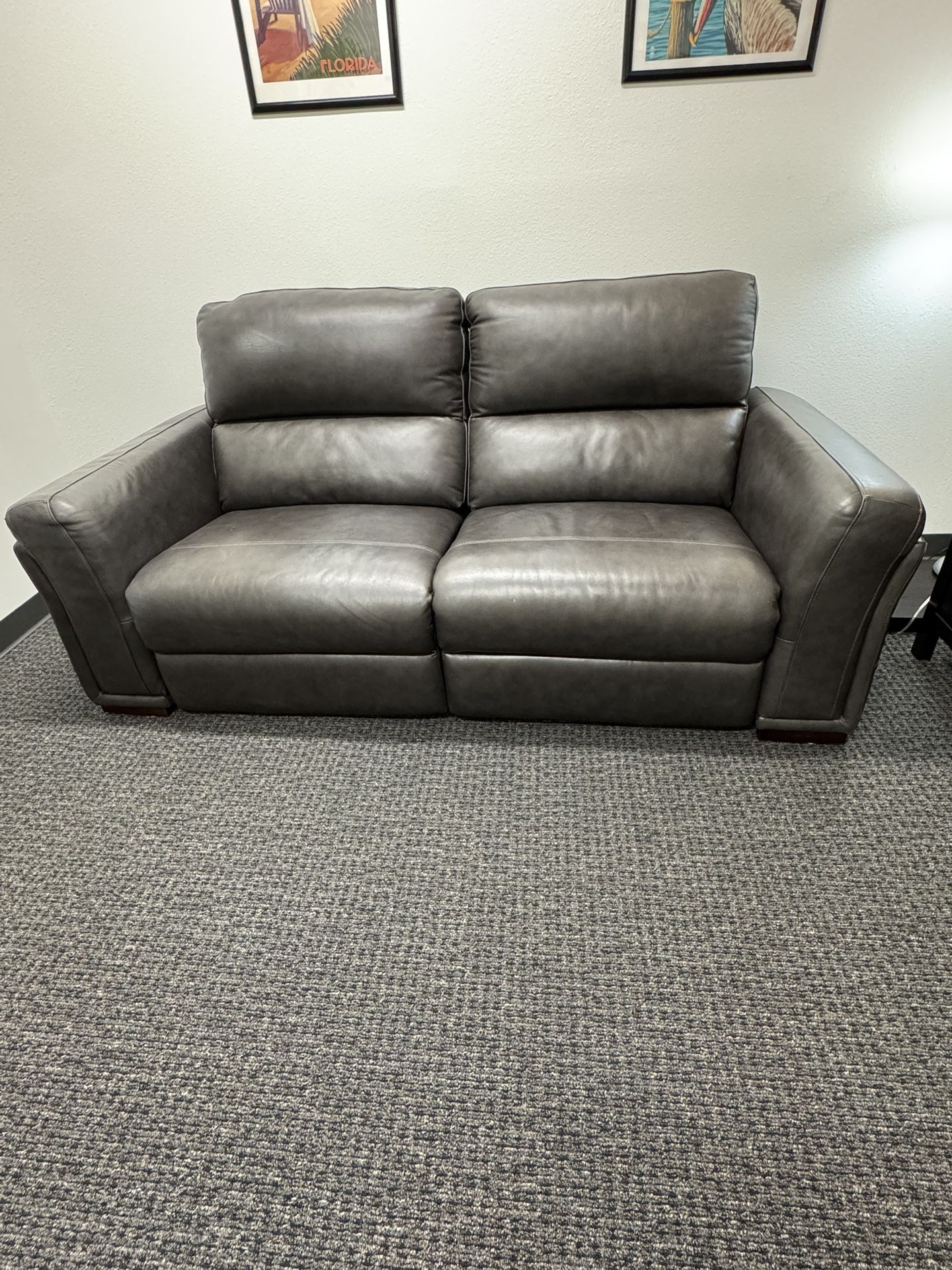 Leather Electric Recliner Sofa