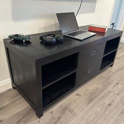 Modern TV Stand / Media Console – Dark Wood