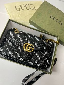 Authentic GUCCI Balenciaga Collaboration GG Marmont Shoulder bag