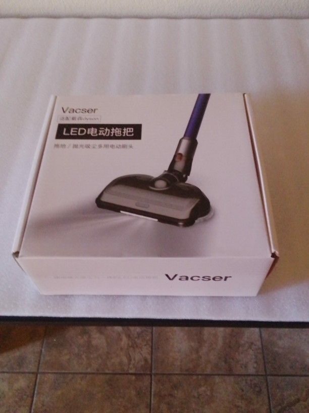 New Dyson V7/V8 Electric Mop Head Attachment With Led Light & Extra Pads
