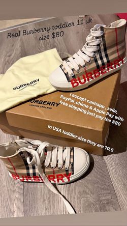 Real Burberry toddler shoes in UK size 11 in US size 10.5 ~ Take for $80