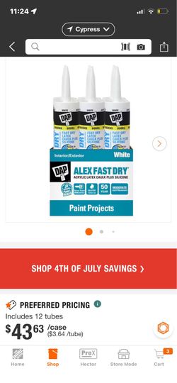 Fast dry caulking