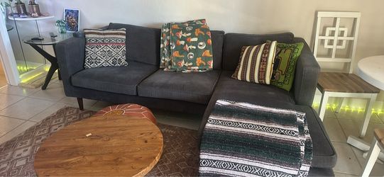 Grey sectional couch