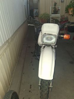Dirt bike, street legal.