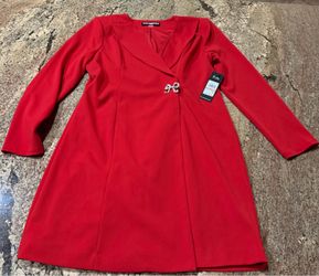 BRAND NEW WITH TAGS (NWT) Karl Lagerfeld Paris Bow Detail Jacket red Dress Original MSRP: $168 Sophisticated meets professional in this gorgeous faux-