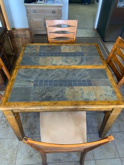 Solid dining table
