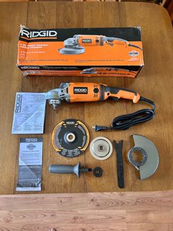 BRAND NEW Ridgid 15 Amp Corded 7 in. Twist Handle Angle Grinder.
