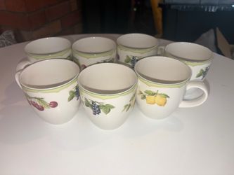 Mikasa Optima Fruit Rapture White Cup Mug Fruit Rapture Pattern