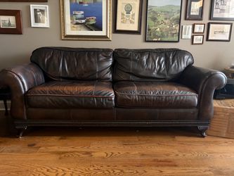 Bernhardt Brown Leather Couch