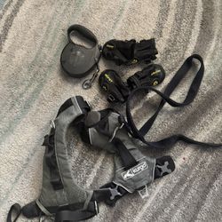 Dog Harness, Size 5 Booties, Leashes