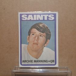 1972 Topps Archie Manning Rookie Card