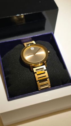 Movado BOLD Gold-Tone Watch with Original Box