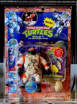 Playmates Toys TMNT Michelangelo Apollo 11 Action Figure Graded 80+
