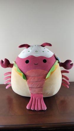 Squishmallows Original Lorono the Lobster in Lobster Roll plush toy. 16in 
