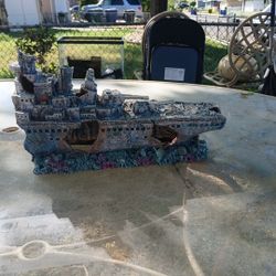 Battle Ship, Aquarium Decorative,  Military,  Sunken Ship 