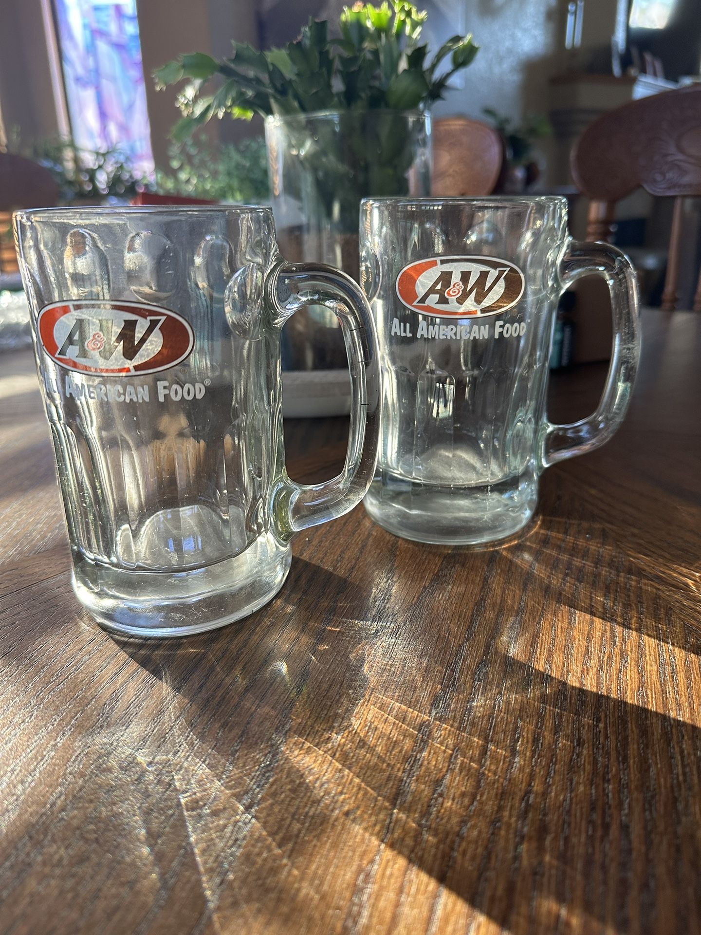Vintage A & W Glass mugs.