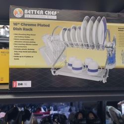 16"CHROME PLATED DISH RACK 