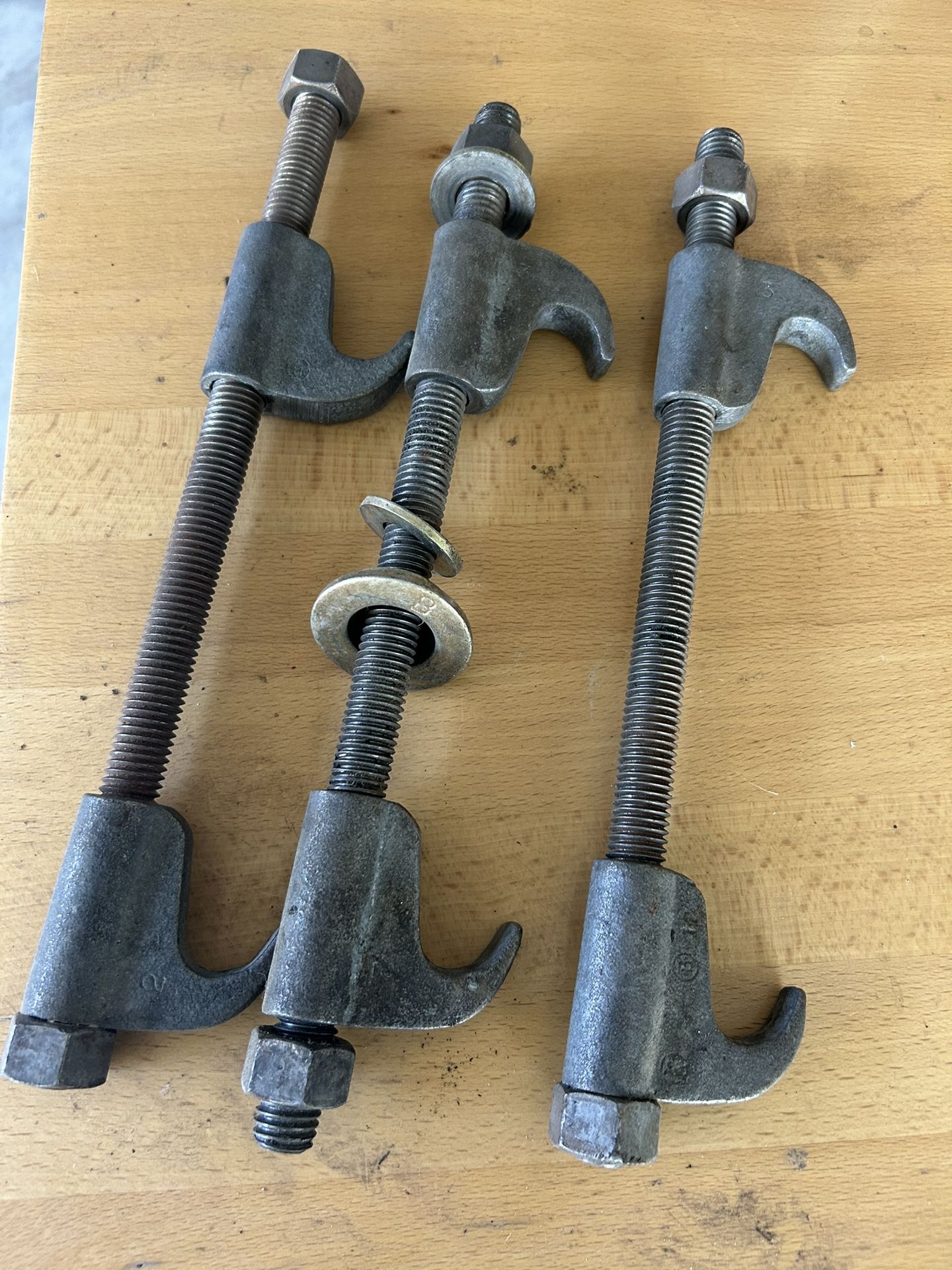 Set of 3 Heavy-duty coil spring compressors