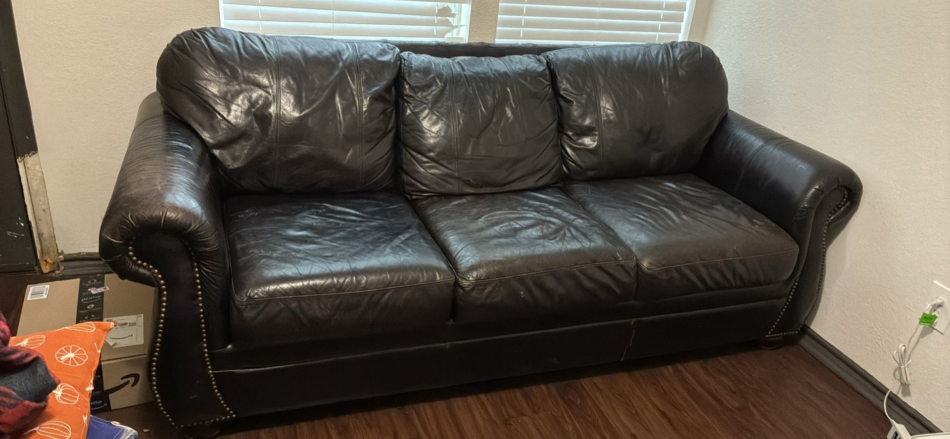 Brown Leather Couch