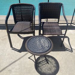 Patio Chairs And Table 
