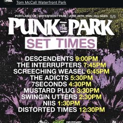 2 Punk In The Park Tickets With 3hr Beer Tasting.