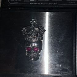 Sterling Silver Ruby  Skull With Crown $80