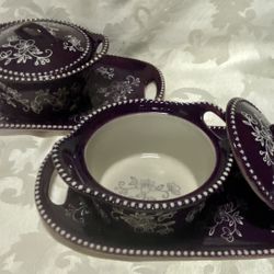 Temptations By Tara Soup Bowls Sandwich Trays 6 Piece Set 