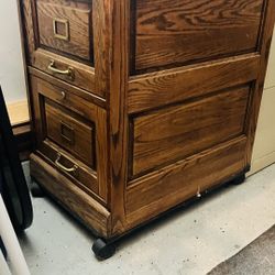 Oak File Cabinet