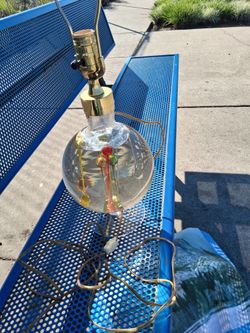 Vintage hand blown German galliejo Thermometer  lamp