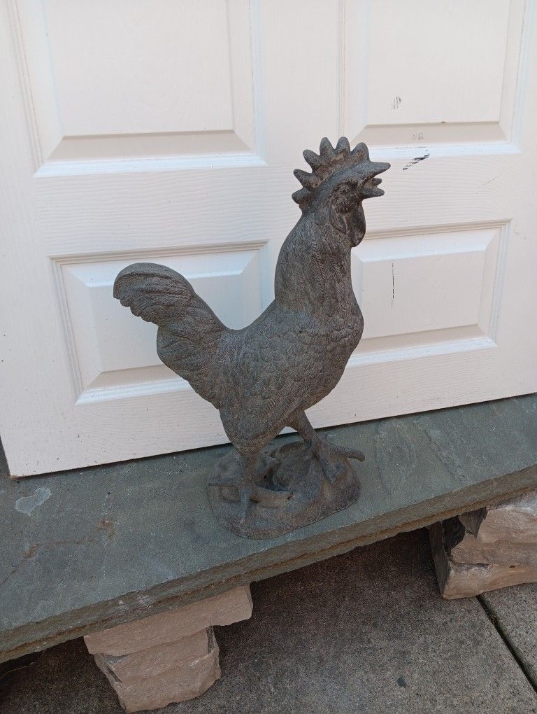 20" H Cast Aluminum Rooster 🐓 Outdoor Decoration