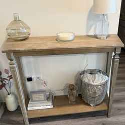 Grey Wood Entryway Table