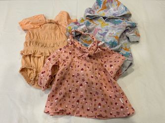 3 baby girl outfit bundle 6 month