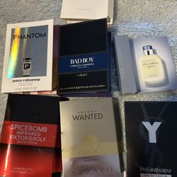 7 Mini Sample Cologne Bottles 