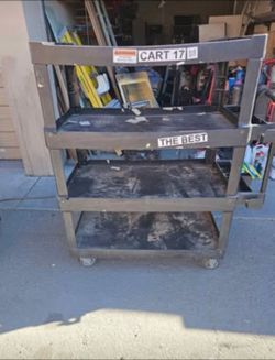 Rubbermaid utility cart on wheels