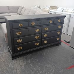 Large black dresser real wood