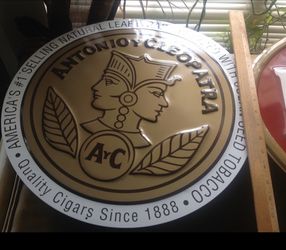 Antonio y Cleopatra CIGAR METAL SIGN NEW! RARE!